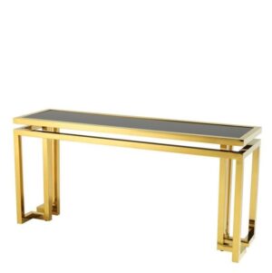 Palmer Gold Black Glass Console Table - Avant Garde Furniture - Designer Furniture Store & Luxury Home Decor