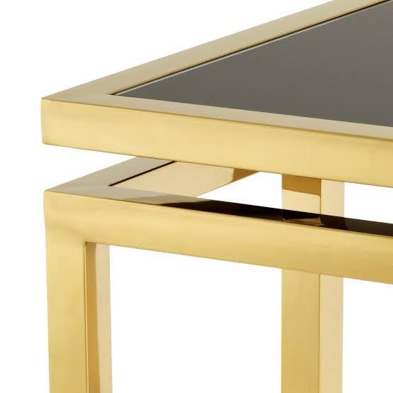 Palmer Gold Black Glass Sidetable - Avant Garde Furniture - Designer Furniture Store & Luxury Home Decor