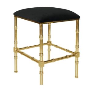 Palmier Black Velvet Gold Barstool - Avant Garde Furniture - Designer Furniture Store & Luxury Home Decor