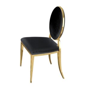 Paloma Black Crocodile Leather Dining Chair - Avant Garde Furniture - Designer Furniture Store & Luxury Home Decor