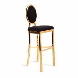 Paloma Black Velvet Brass Counter Stool - Avant Garde Furniture - Designer Furniture Store & Luxury Home Decor