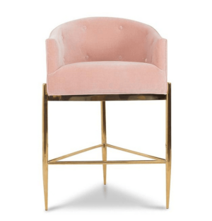 Park Avenue Blush Brass Counter Stool - Avant Garde Furniture - Designer Furniture Store & Luxury Home Decor