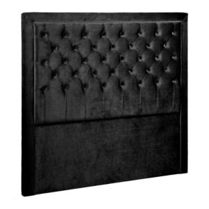Park Avenue Tufted Queen Bedhead - Black Velvet - Avant Garde Furniture - Designer Furniture Store & Luxury Home Decor