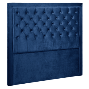 Park Avenue Tufted Queen Bedhead - Navy Velvet - Avant Garde Furniture - Designer Furniture Store & Luxury Home Decor