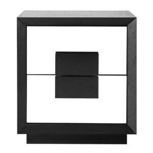 Parker Black Oak Mirror Bedside - Avant Garde Furniture - Designer Furniture Store & Luxury Home Decor