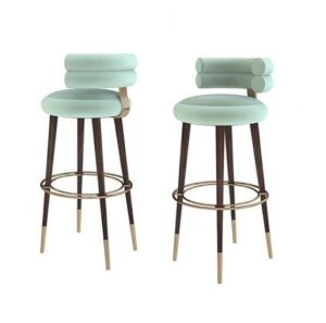 Parlour Mint Velvet Walnut Counter Stool - Avant Garde Furniture - Designer Furniture Store & Luxury Home Decor