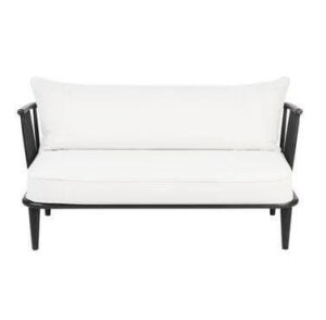 Pavilion Black Oak White Linen Sofa - Avant Garde Furniture - Designer Furniture Store & Luxury Home Decor