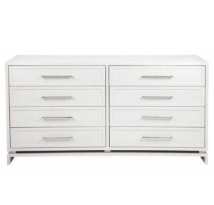 Pearl White Nickel Drawer Chest - Avant Garde Furniture - Designer Furniture Store & Luxury Home Decor