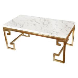 Phoenician White Grey Marble Gold Coffee Table﻿ - Avant Garde Furniture - Designer Furniture Store & Luxury Home Decor