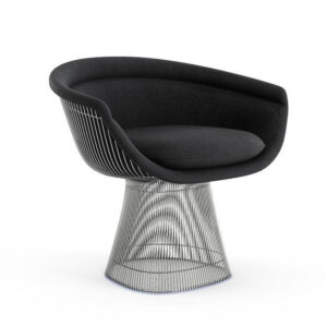 Platner Black Velvet Chrome Accent Chair - Avant Garde Furniture - Designer Furniture Store & Luxury Home Decor