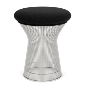 Platner Black Velvet Chrome Stool - Avant Garde Furniture - Designer Furniture Store & Luxury Home Decor