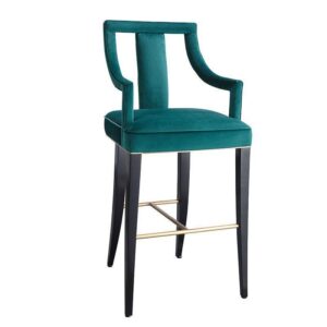 Polo Dark Blue Velvet Counter Stool - Avant Garde Furniture - Designer Furniture Store & Luxury Home Decor