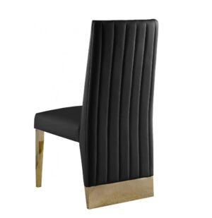 Prada Black Velvet Gold Dining Chair - Avant Garde Furniture - Designer Furniture Store & Luxury Home Decor