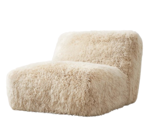 Serene Beige Sheepskin Sofa Chair
