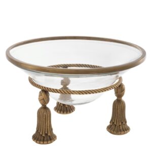 Regency Antique Brass Tassel Bowl - Avant Garde Furniture - Designer Furniture Store & Luxury Home Decor