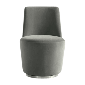 Regency Dark Grey Velvet Chrome Swivel Chair - Avant Garde Furniture - Designer Furniture Store & Luxury Home Decor