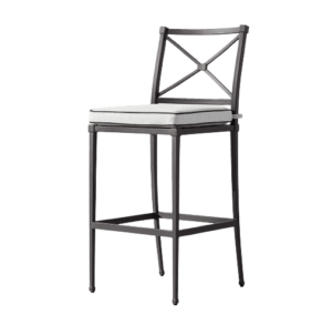 Regency Outdoor Black Iron White Counter Stool - Avant Garde Furniture - Designer Furniture Store & Luxury Home Decor