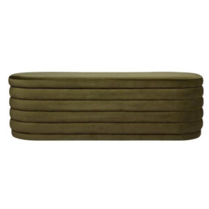 Regent Olive Velvet Storage Bench - Avant Garde Furniture - Designer Furniture Store & Luxury Home Decor