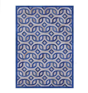Ricochet Blue White Cowhide Rug 6 x 9 - Avant Garde Furniture - Designer Furniture Store & Luxury Home Decor