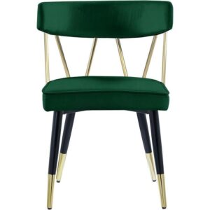 Rizzo Emerald Velvet Gold Dining Chair - Avant Garde Furniture - Designer Furniture Store & Luxury Home Decor