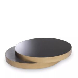 Roche Brushed Brass Oak Coffee Table - Avant Garde Furniture - Designer Furniture Store & Luxury Home Decor