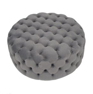 Roche Grey Velvet Ottoman 120cm - Avant Garde Furniture - Designer Furniture Store & Luxury Home Decor