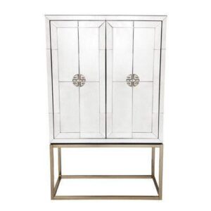 Rochester Antique Mirror Brass Bar Cabinet 180cm - Avant Garde Furniture - Designer Furniture Store & Luxury Home Decor