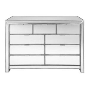 Sabrina Silver Mirror Drawer Chest - Avant Garde Furniture - Designer Furniture Store & Luxury Home Decor
