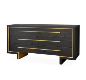 Safavieh Espresso Oak Brass Drawer - Avant Garde Furniture - Designer Furniture Store & Luxury Home Decor
