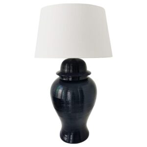 Salvadore Navy White Table Lamp with White Shade 86cm - Avant Garde Furniture - Designer Furniture Store & Luxury Home Decor