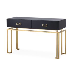 Santorini Black Mirror Gold Console 120cm - Avant Garde Furniture - Designer Furniture Store & Luxury Home Decor