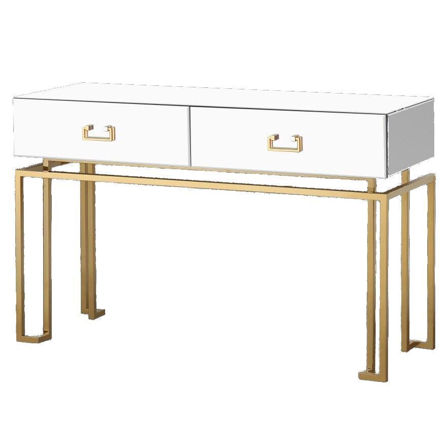 Santorini Black Mirror Gold Console 120cm - Avant Garde Furniture - Designer Furniture Store & Luxury Home Decor