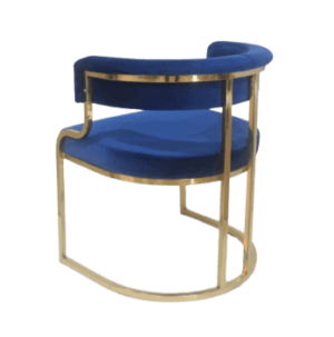 Savona Blue Velvet Gold Dining Chair - Avant Garde Furniture - Designer Furniture Store & Luxury Home Decor