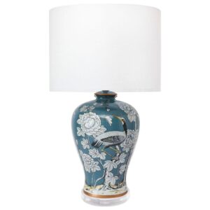Seraphina Chinoiserie Table Lamp with White Shade - Avant Garde Furniture - Designer Furniture Store & Luxury Home Decor