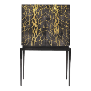 Serengeti Smoked Black Brass Bar Cabinet - Avant Garde Furniture - Designer Furniture Store & Luxury Home Decor