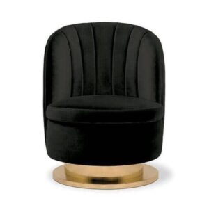 Seville Black Velvet Gold Armchair - Avant Garde Furniture - Designer Furniture Store & Luxury Home Decor