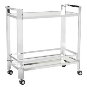 Jacques Chrome Lucite Bart Cart - Avant Garde Furniture - Designer Furniture Store & Luxury Home Decor
