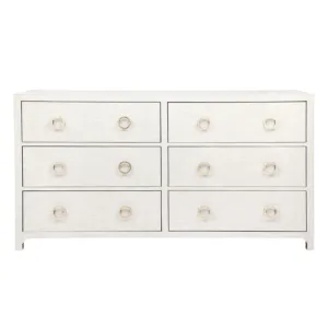 Brando Natural Linen Brass Chest Drawer - Avant Garde Furniture - Designer Furniture Store & Luxury Home Decor