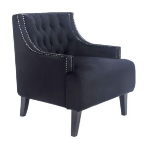 Skyler Tufted Occasional Chair - Black Velvet - Avant Garde Furniture - Designer Furniture Store & Luxury Home Decor