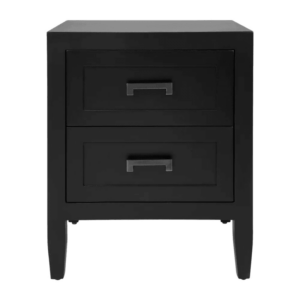 Soloman Black Bedside Table - Avant Garde Furniture - Designer Furniture Store & Luxury Home Decor