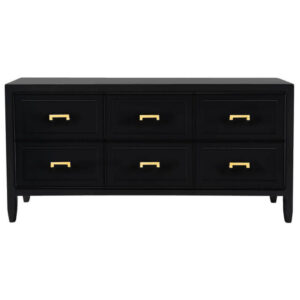 Soloman Black Gold Drawer Cabinet - Avant Garde Furniture - Designer Furniture Store & Luxury Home Decor