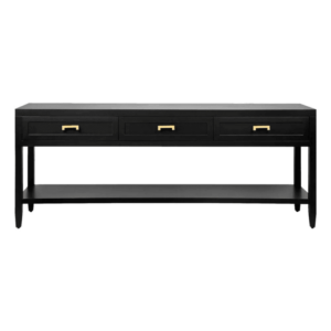 Soloman Black Gold Long Console Table - Avant Garde Furniture - Designer Furniture Store & Luxury Home Decor