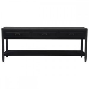Soloman Black Long Console Table - Avant Garde Furniture - Designer Furniture Store & Luxury Home Decor