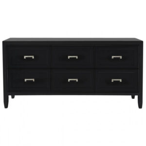 Soloman Black Silver Drawer Cabinet - Avant Garde Furniture - Designer Furniture Store & Luxury Home Decor