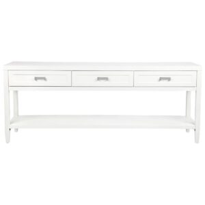 Soloman White Silver Large Console Table - Avant Garde Furniture - Designer Furniture Store & Luxury Home Decor