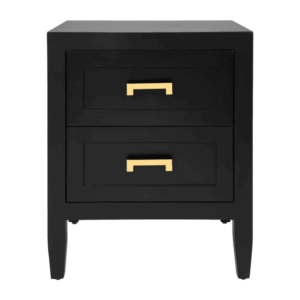 Solomon Black Gold Bedside Table - Avant Garde Furniture - Designer Furniture Store & Luxury Home Decor