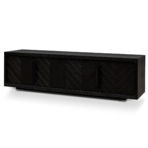 Sorrento Ebony Black Entertainment TV Unit 1.8m - Avant Garde Furniture - Designer Furniture Store & Luxury Home Decor