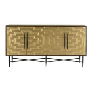 Spartan Brass Buffet Cabinet - Avant Garde Furniture - Designer Furniture Store & Luxury Home Decor