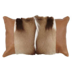 Springbok Hide Brown Leather Cushion - Avant Garde Furniture - Designer Furniture Store & Luxury Home Decor