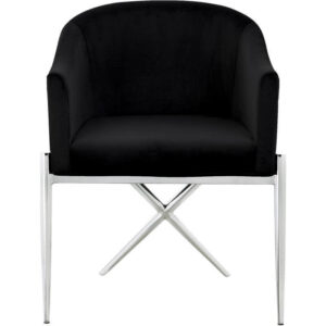 Stiletto Black Velvet Chrome Armchair - Avant Garde Furniture - Designer Furniture Store & Luxury Home Decor